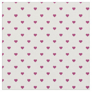 Berry Lila Polka Dot Hearts Stoff