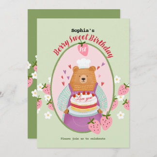 Berry Lovely First Geburtstag Einladung