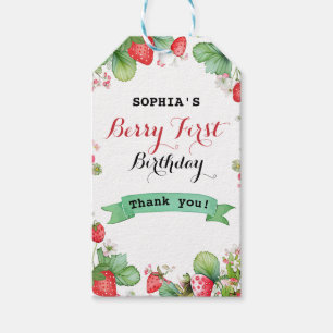 Berry Lovely First Geburtstag Geschenkanhänger