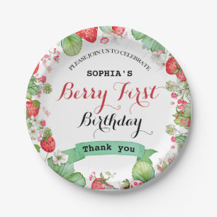 Berry Lovely First Geburtstag Pappteller