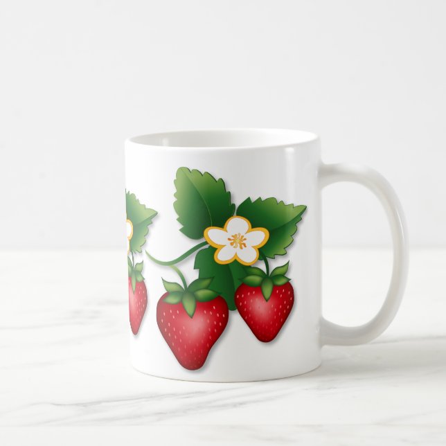 Berry Lovely I Liebe Erdbeeren Kaffeetasse (Rechts)