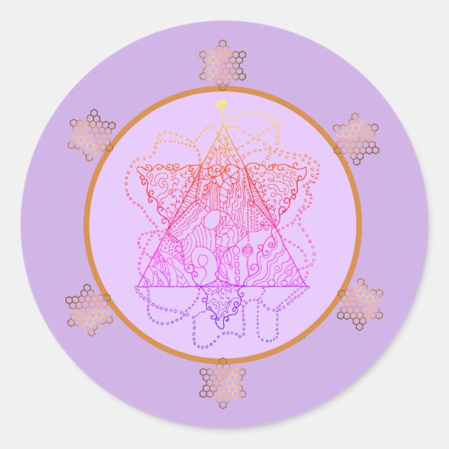 Berry Magen David Star Runder Aufkleber (Vorderseite)