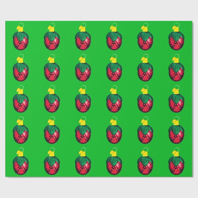 Berry Merry Christmas Grünbuch Geschenkpapier (Flach)