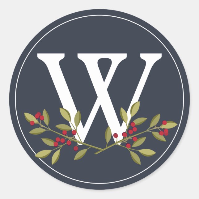 Berry Merry Christmas Umschlag Aufkleber (Vorderseite)