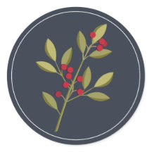 Berry Merry Christmas Umschlag Aufkleber