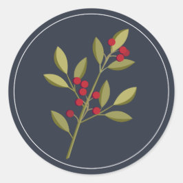 Berry Merry Christmas Umschlag Aufkleber