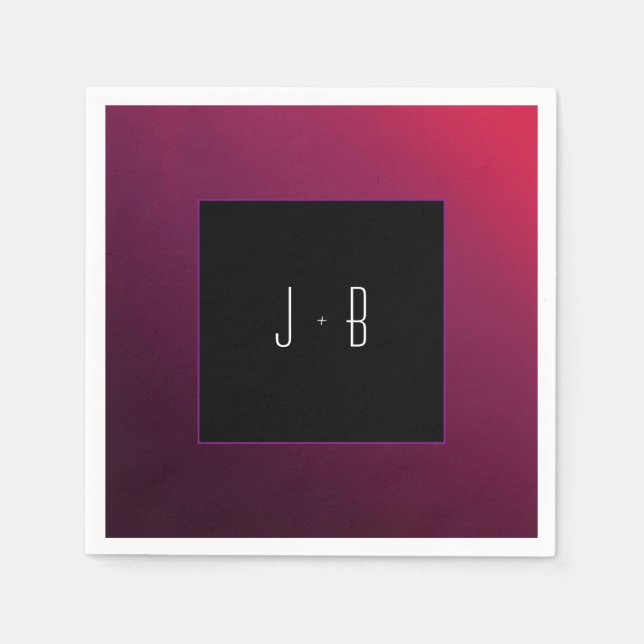 Berry Minimalistisch Napkin Serviette (Vorderseite)