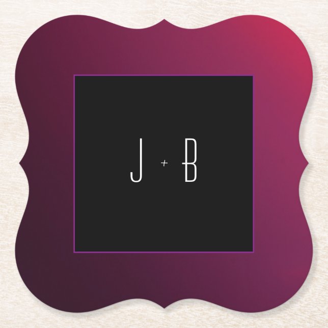 Berry Minimalistisch Paper Untersetzer (Vorderseite)