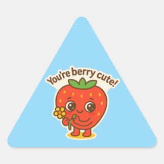Berry niedlich Button Dreieckiger Aufkleber