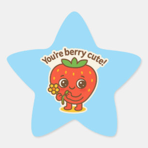 Berry niedlich Button Stern-Aufkleber