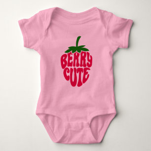 Berry Niedlich Strawberry Girl Power Retro Style Baby Strampler