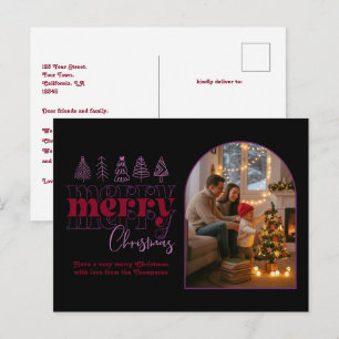 Berry Noir Cozy Arch Foto Frohe Weihnachten
