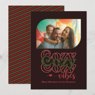 Berry Noir Cozy Vibes Nur Weihnachtsgebäck Foto Feiertagskarte