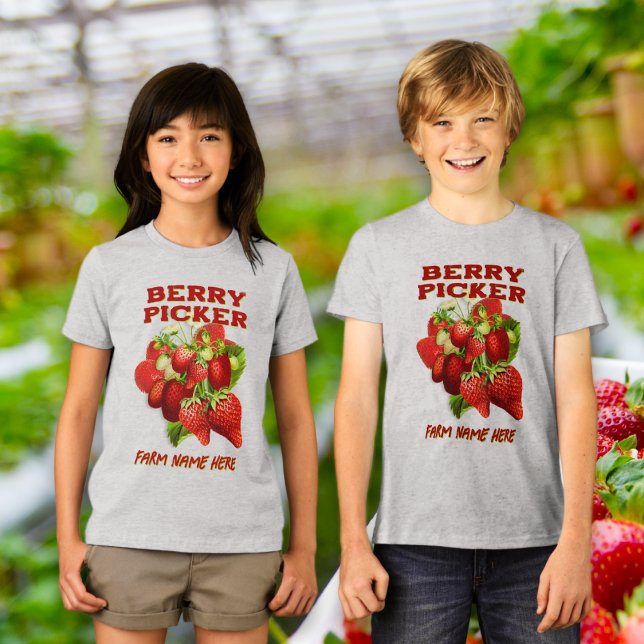 Berry Picker Strawberries Farm Name Tri-Blend Shirt (Von Creator hochgeladen)