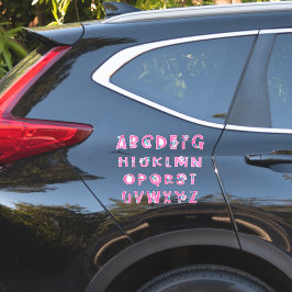 BERRY PINK - a to z- Aufkleber