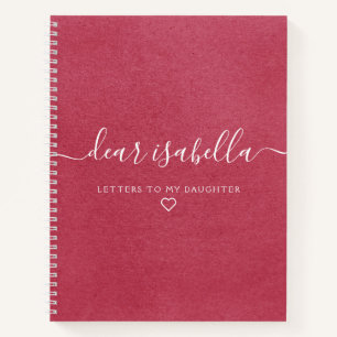 Berry Pink Elegant Liebe Tochter Erinnerung Notizbuch