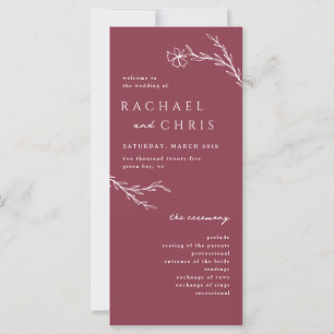 Berry Pink Modern Stencil Blumenrost Botanisches P