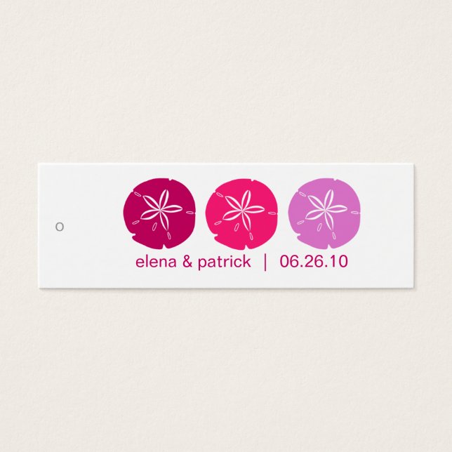 Berry Pink Sand Dollar Gift Tags (Vorderseite)