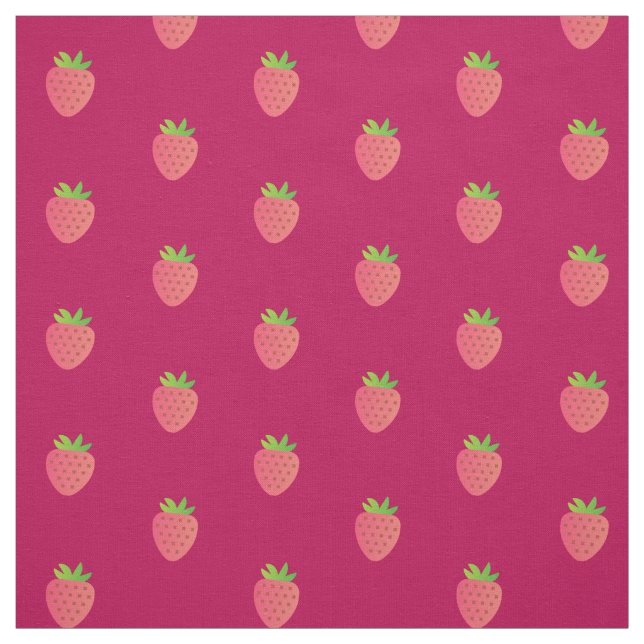 Berry Red Strawberry Cotton Fabric By Yard Stoff (Muster)