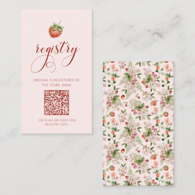 Berry Registry Card Begleitkarte (Vorne/Hinten)