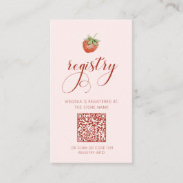 Berry Registry Card Begleitkarte