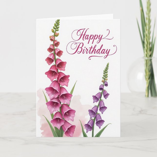 Berry Script Geburtstagskarte Karte (Vorderseite)