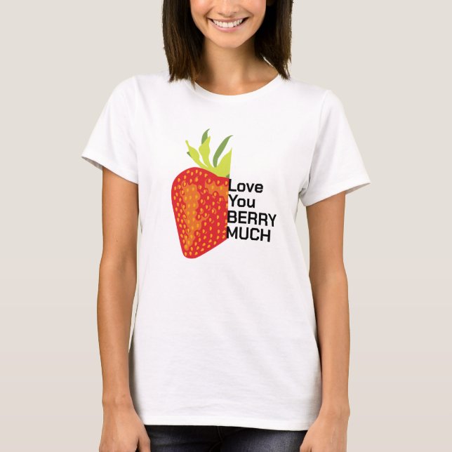 Berry-Shirt für Frauen, Retro-Erdbeere T-Shirt (Vorderseite)