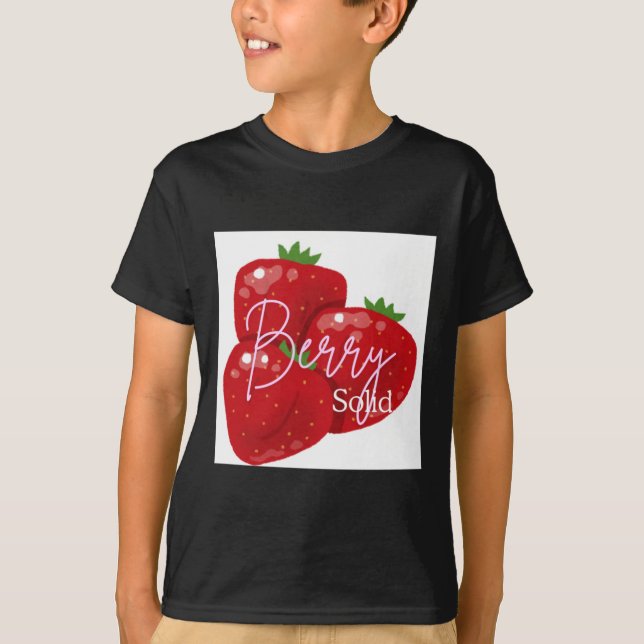 Berry Solid Sticker T-Shirt (Vorderseite)