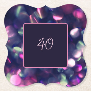 Berry Sparkle Customizable Paper Untersetzer