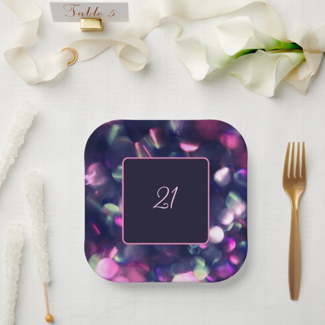 Berry Sparkle Paper Plate Pappteller (Hochzeit)