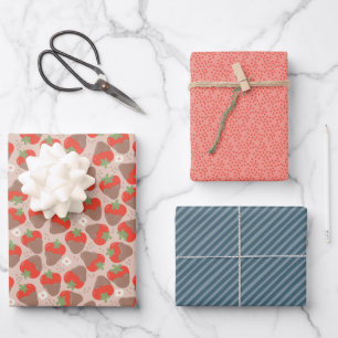 Berry Special Dipped Erdberies - Latte Geschenkpapier Set
