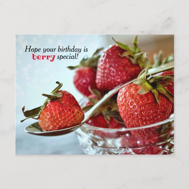 Berry Special Geburtstagskarte Postkarte (Vorderseite)