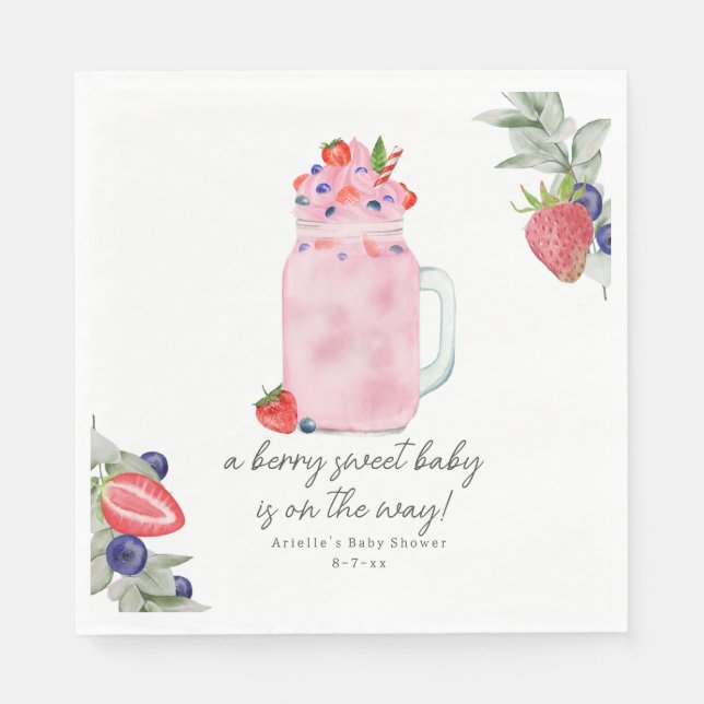 Berry Special Smoothie Babydusche Serviette (Vorderseite)