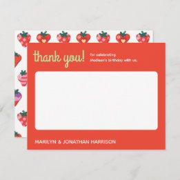 Berry Special Strawberry Birthday Dankeskarte