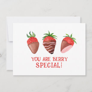Berry Special Valentine Card, Erdbeere Dankeskarte