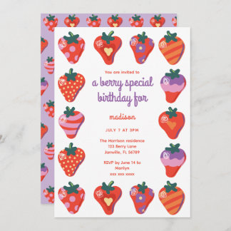 Berry Special zum Geburtstag Einladung - Pflaume