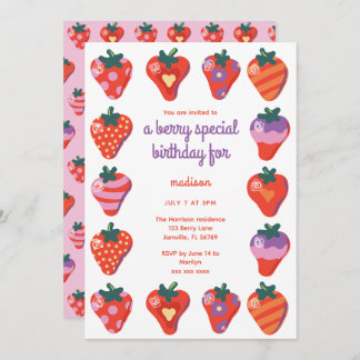 Berry Special zum Geburtstag Einladung - Rosa