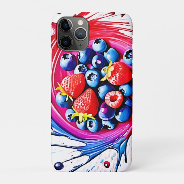 Berry Splash: Colour Burst Case-Mate iPhone Hülle (Rückseite)
