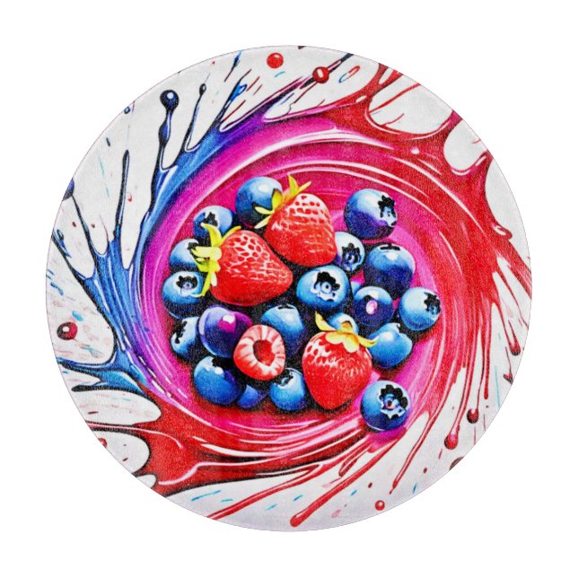 Berry Splash: Colour Burst Schneidebrett (Vorderseite)