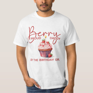Berry Stolz Papa Erdbeertörtchen 1. Geburtstag T-Shirt