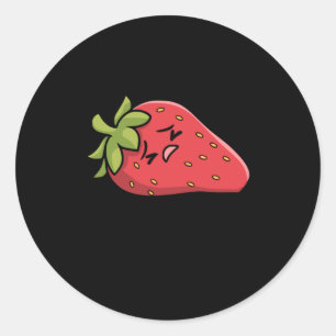 Berry Stressed! Funny Mental Health Starwberry Sti Runder Aufkleber