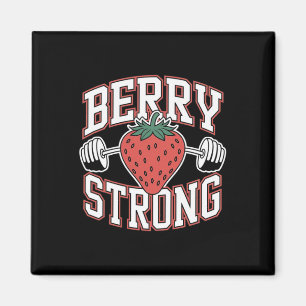 Berry Strong - Funny Bodybuilding Workout Puff Magnet