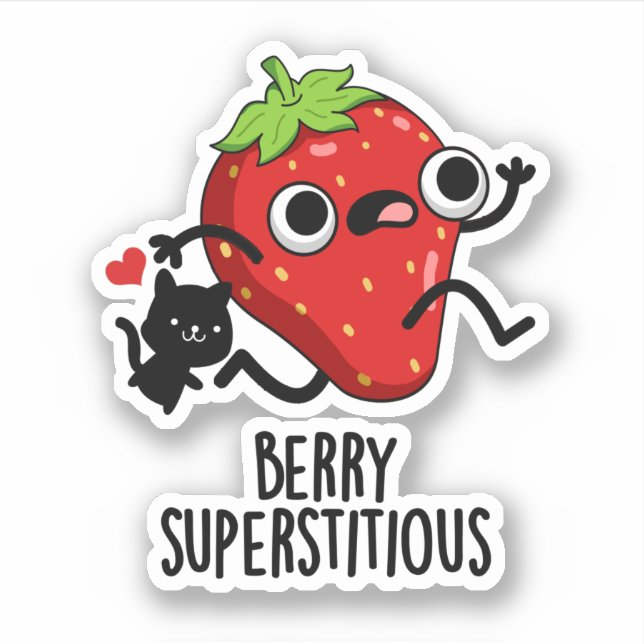 Berry Superstively Funny Frucht Pub Aufkleber (Vorderseite)