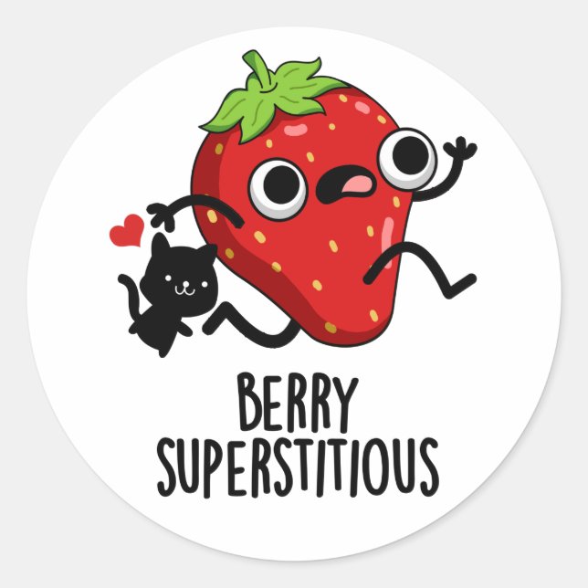 Berry Superstively Funny Frucht Pub Runder Aufkleber (Vorderseite)