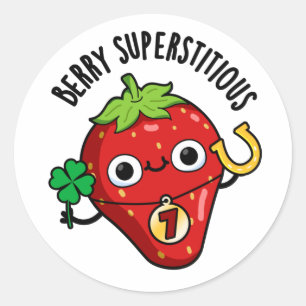Berry Superstively Funny Frucht Pub Runder Aufkleber