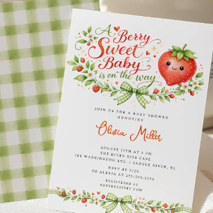 Berry süße Baby-Erdbeer-Shower-Einladung Einladung