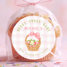 Berry süße Baby-Erdbeerkorb rosa Gingham