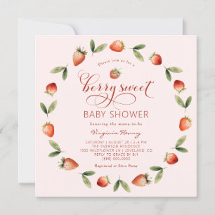 Berry süße Babyparty Einladung