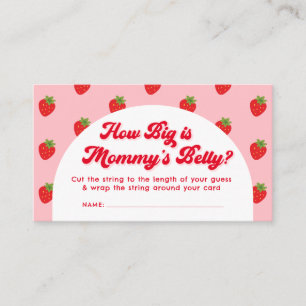 Berry süße Babyparty Wie dick ist Mamas Bauch  Begleitkarte