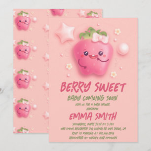 Berry süße Erdbeeren-Baby-Shower-Einladung Einladung